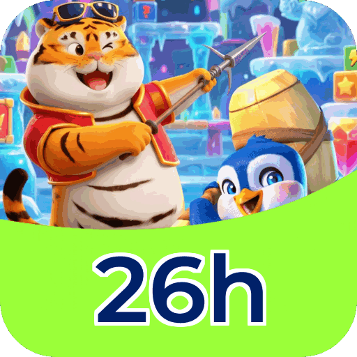 Interface do aplicativo 26h mostrando jogos disponíveis no iOS e Android